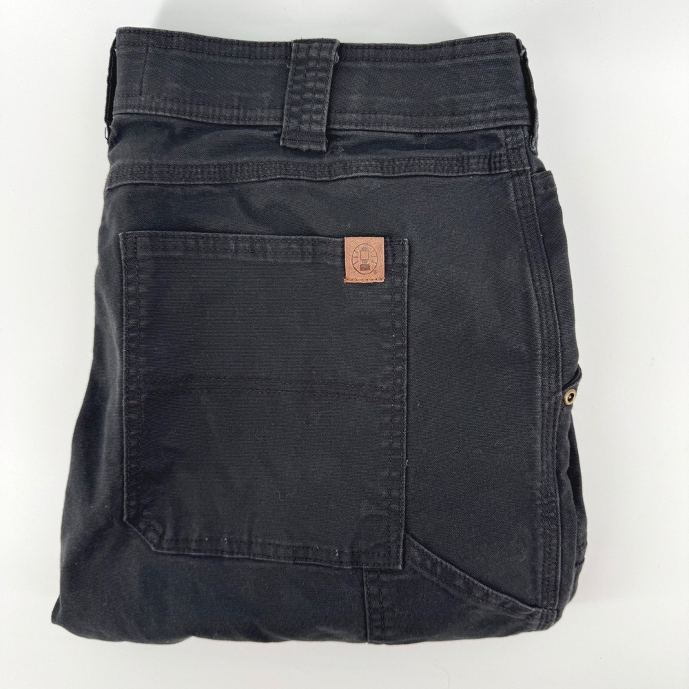 Coleman Utility Pants Mens 36x29 Black Rugged Canvas Carpenter Work CS5P5668